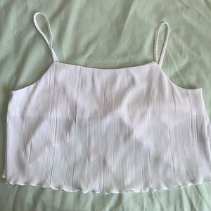 NWT Open Edit by Nordstrom cropped ruffled bra top w/ adj shoulder straps